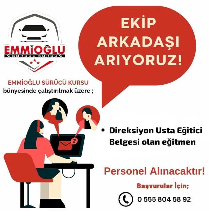 Emmioğlu Sürücü Kursu Eğitmen Arıyor
