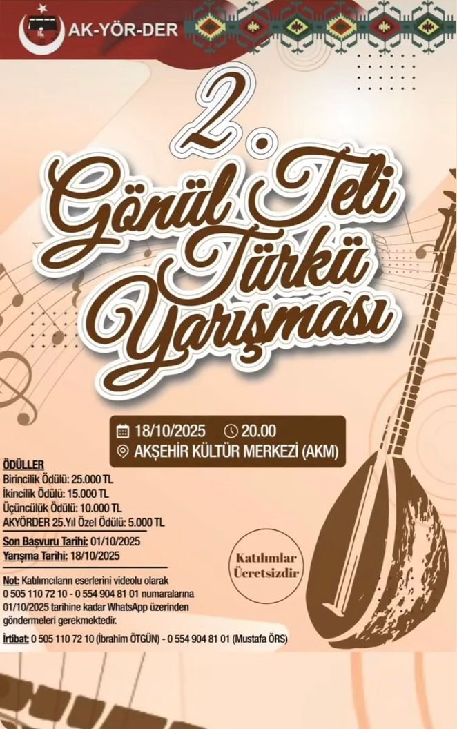 2. Gönül Teli Türkü Yarışması İçin Geri Sayım Başladı