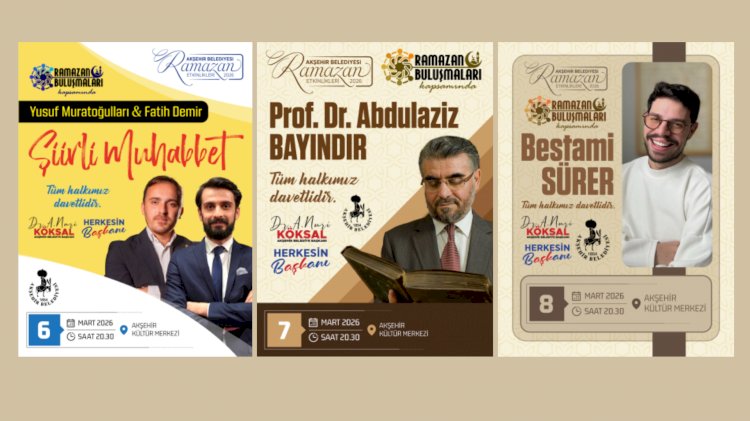 Ramazan Etkinlikleri Kapsamında Üç Gün, Üç Kıymetli İsim!